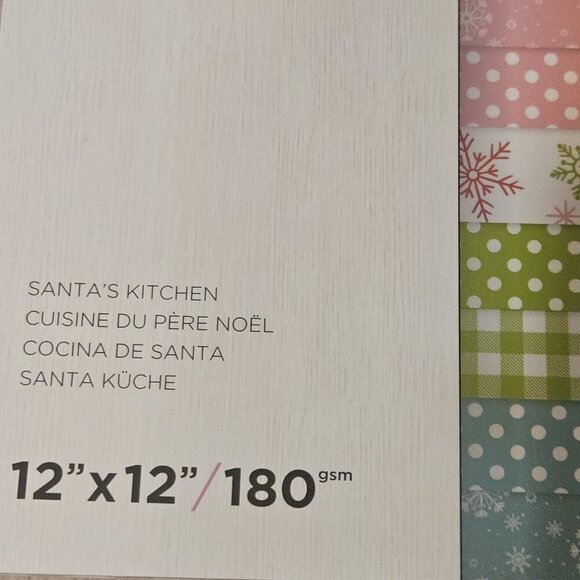 Crafters Companion Paper Pad Cardstock Santa's Kitchen Holiday 12x12 180gsm - Picture 4 of 9